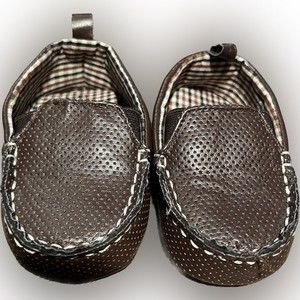 Rising Star Infant Shoes Brown Loafers Size 6-9 Month Baby Crib Shoes